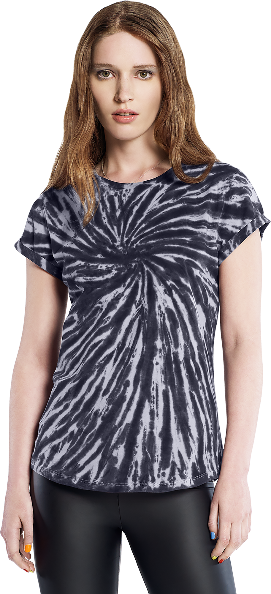 Artistic Tie Dye Rolled Sleeve Tee