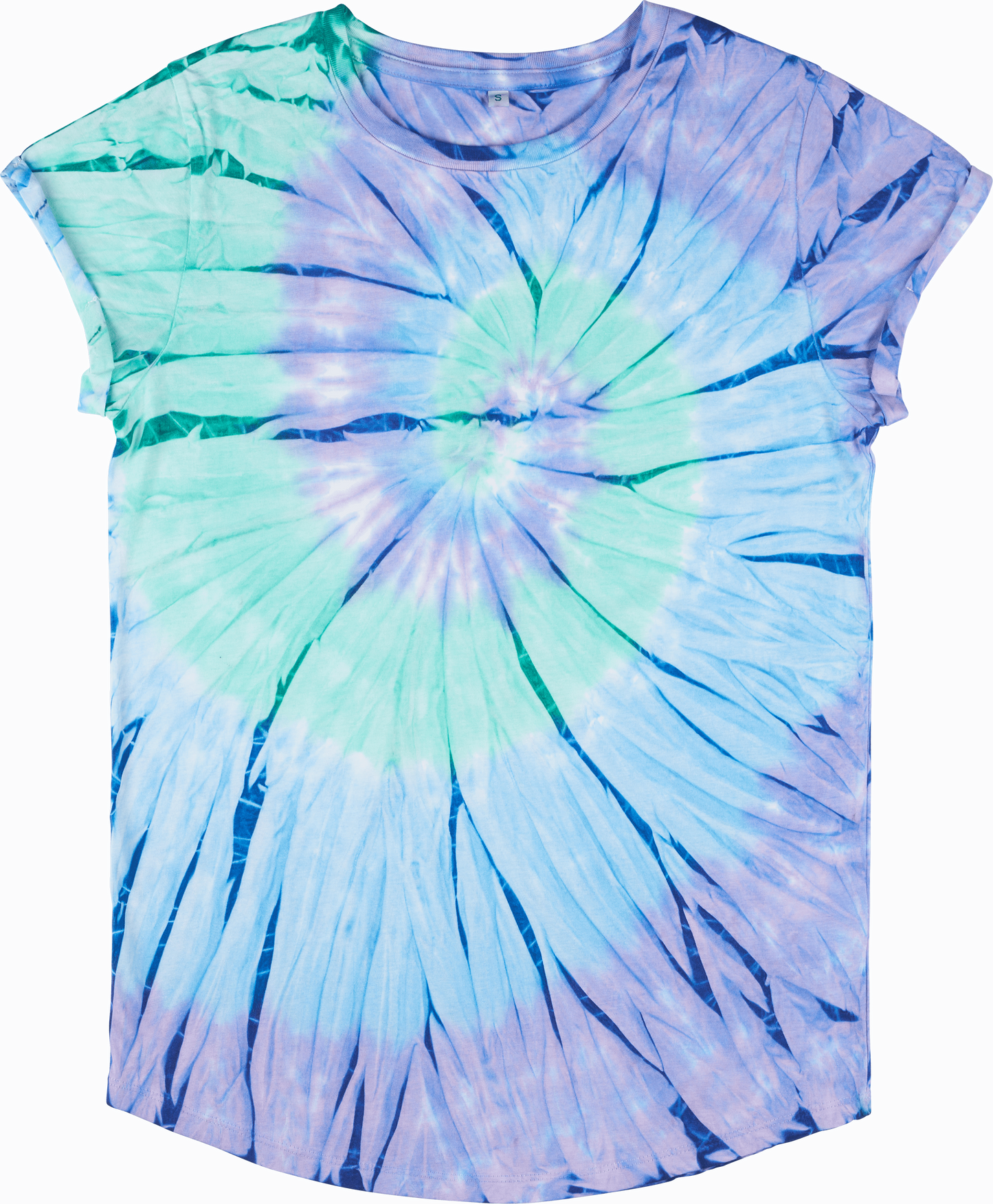 Artistic Tie Dye Rolled Sleeve Tee